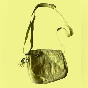 Neon Yellow Kipling Sabian Mini Crossbody Bag
